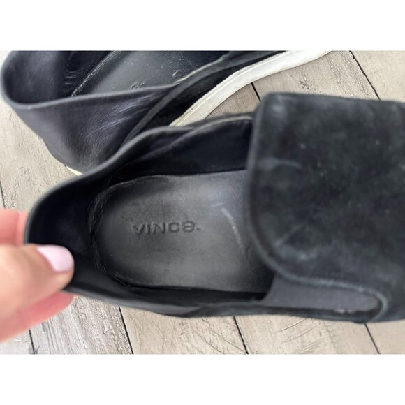 VINCE Garvey Fold Down Pointed Slip On Sneaker Blk Size 37 7 - Picture 6 of 6